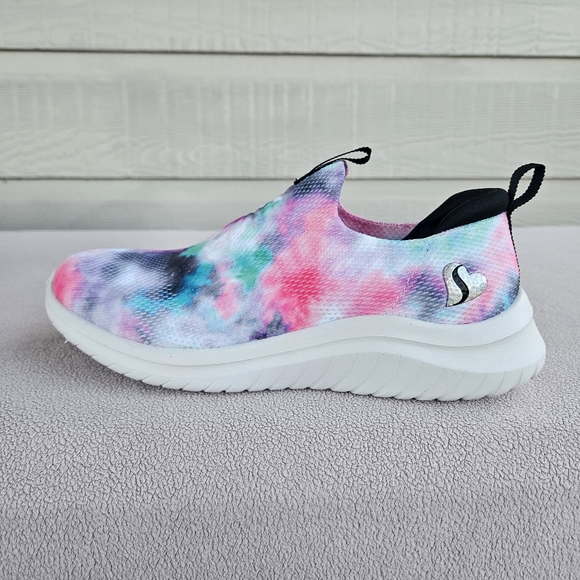 Skechers Ultra Flex 2.0 Cloudy Cool Slip-On Sneakers Youth SZ 4 Pink Tie Dye - Picture 5 of 11